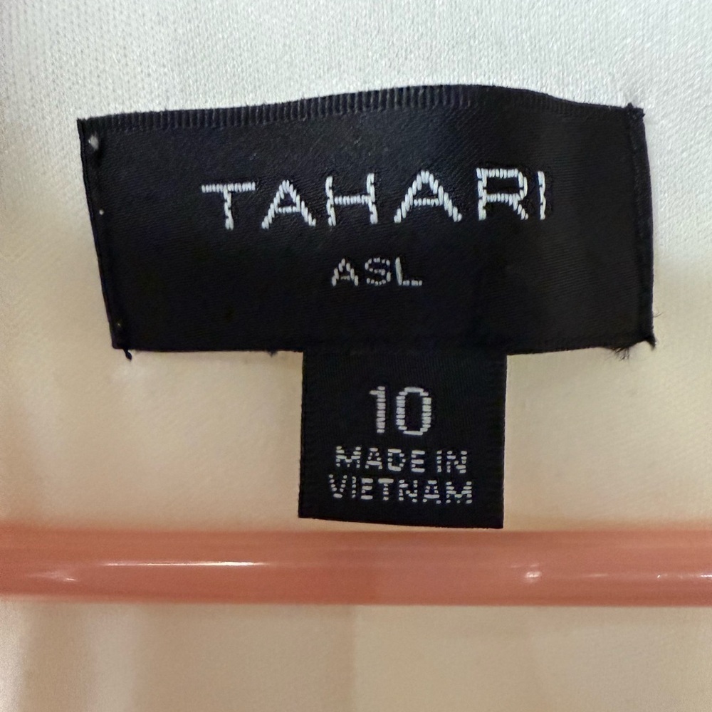 Tahari ASL Scuba Crepe Side Knot Jumpsuit – Size 10 – Ivory - Picture 5 of 10